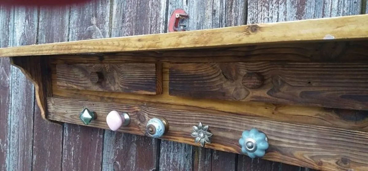 Country style coat rack / floating shelf - Image 4