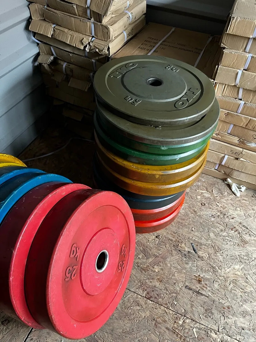 150kg coloured Olympic bumper weight sets - Image 1