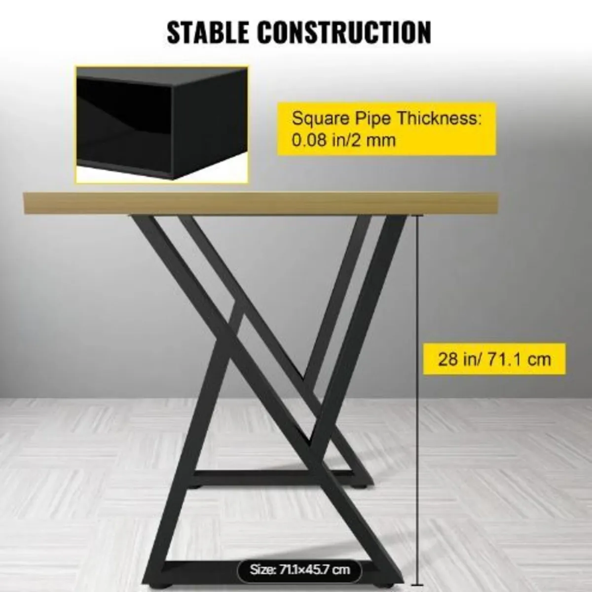 Z Shape Metal Table Legs Dining Table Legs - Image 1