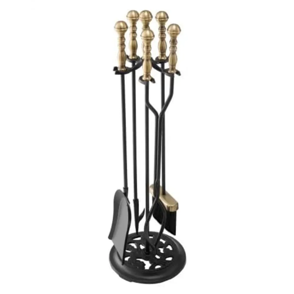 Fireplace Tool Set, 5 PCS Fire Tool Set and Holder - Image 1