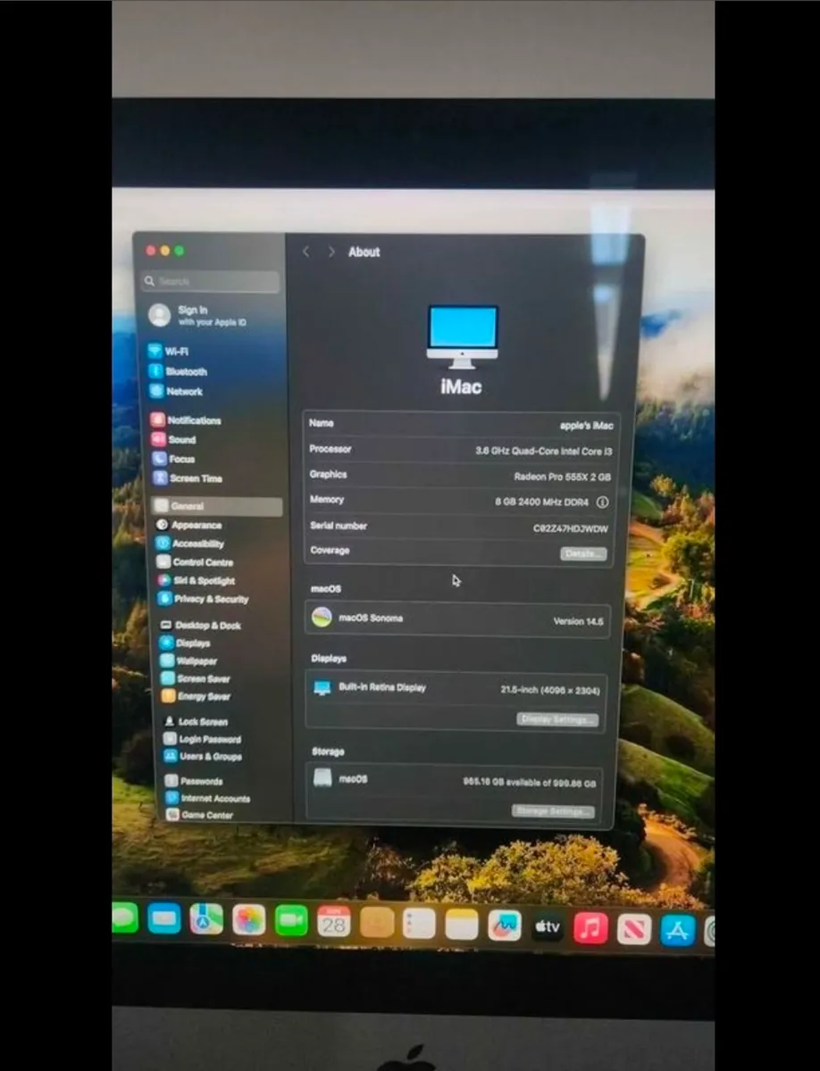 Apple iMac 4k 21.5' (2019) i3 8GB RAM 1TB HDD - Image 3