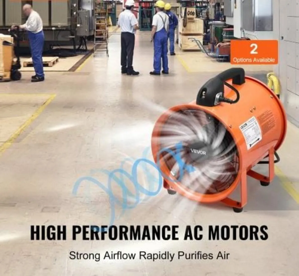25.4cm Portable Ventilator, 2 Speed Industrial Uti - Image 2