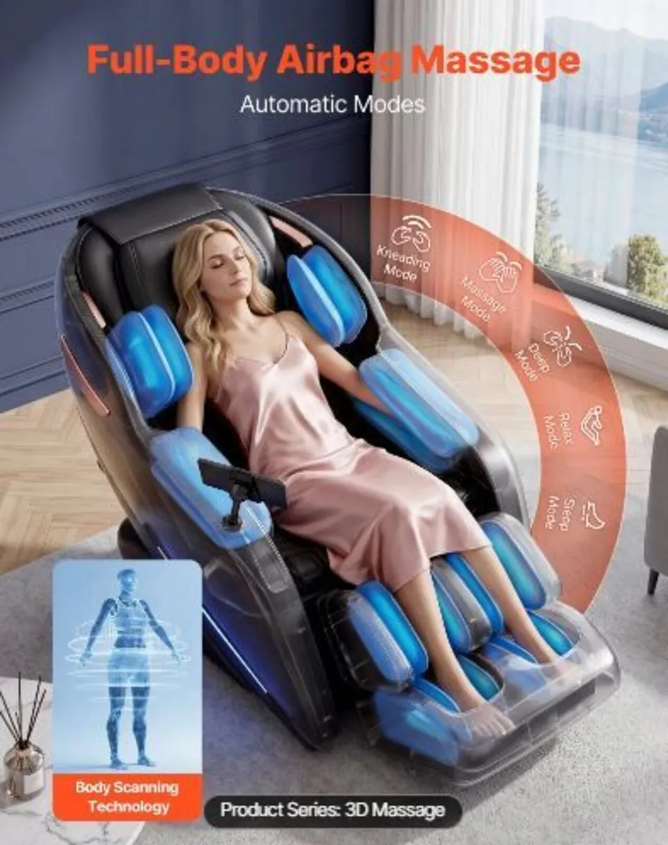 Massage Chair, 3D Zero-Gravity Full Body - Image 3