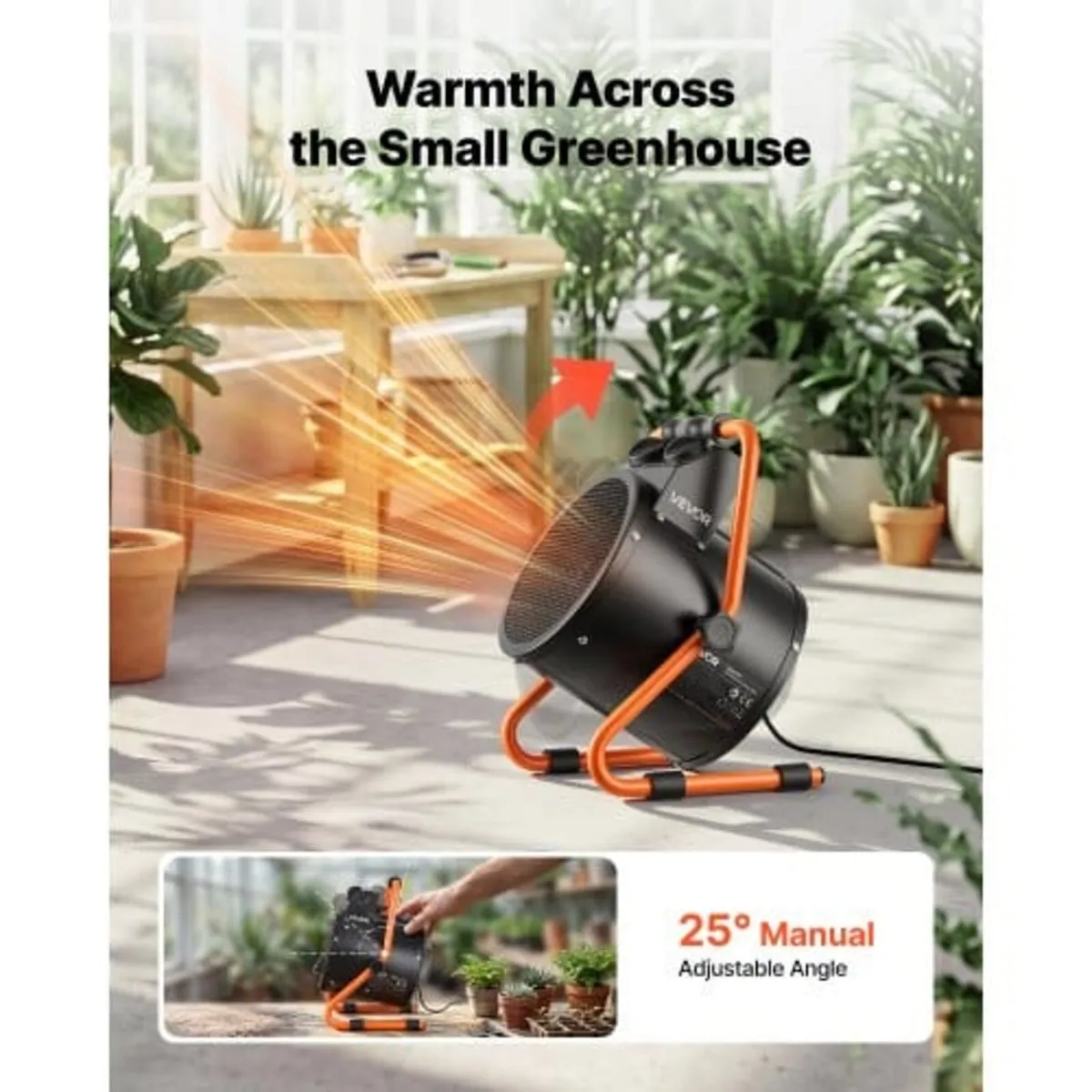 Greenhouse Heater, 2000W Electric Space Heater wit - Image 4