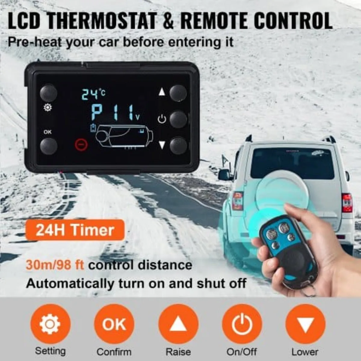 12V 5-8KW Diesel Air Heater with LCD Switch, Diese - Image 2