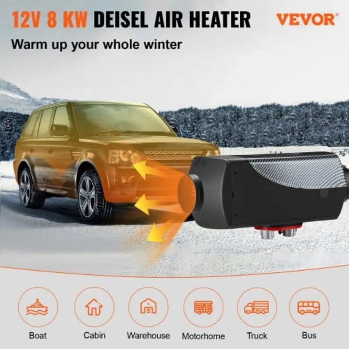 12V 5-8KW Diesel Air Heater with LCD Switch, Diese - Image 3