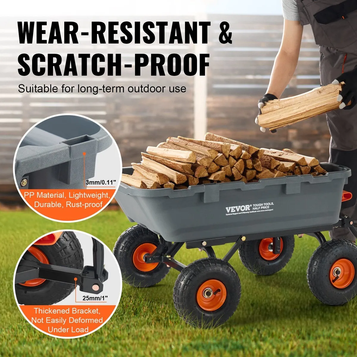 Garden Dump Cart 800 lb Capacity - Image 4