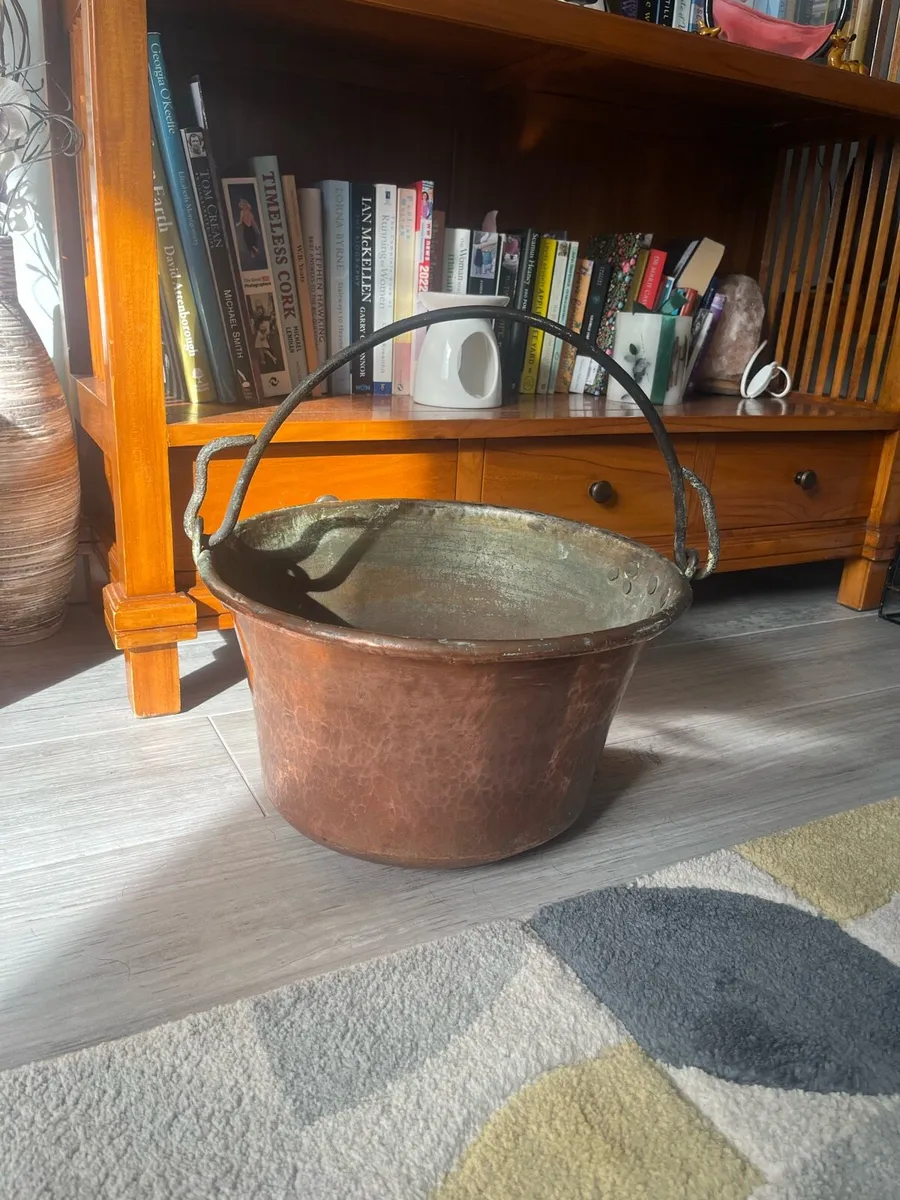 Antique Copper Log Bucket - Image 2