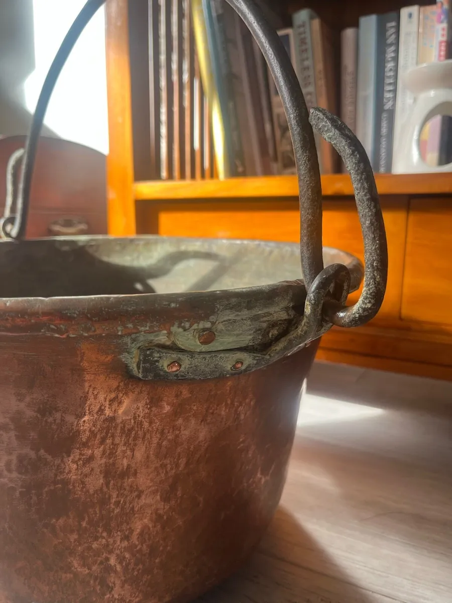 Antique Copper Log Bucket - Image 4