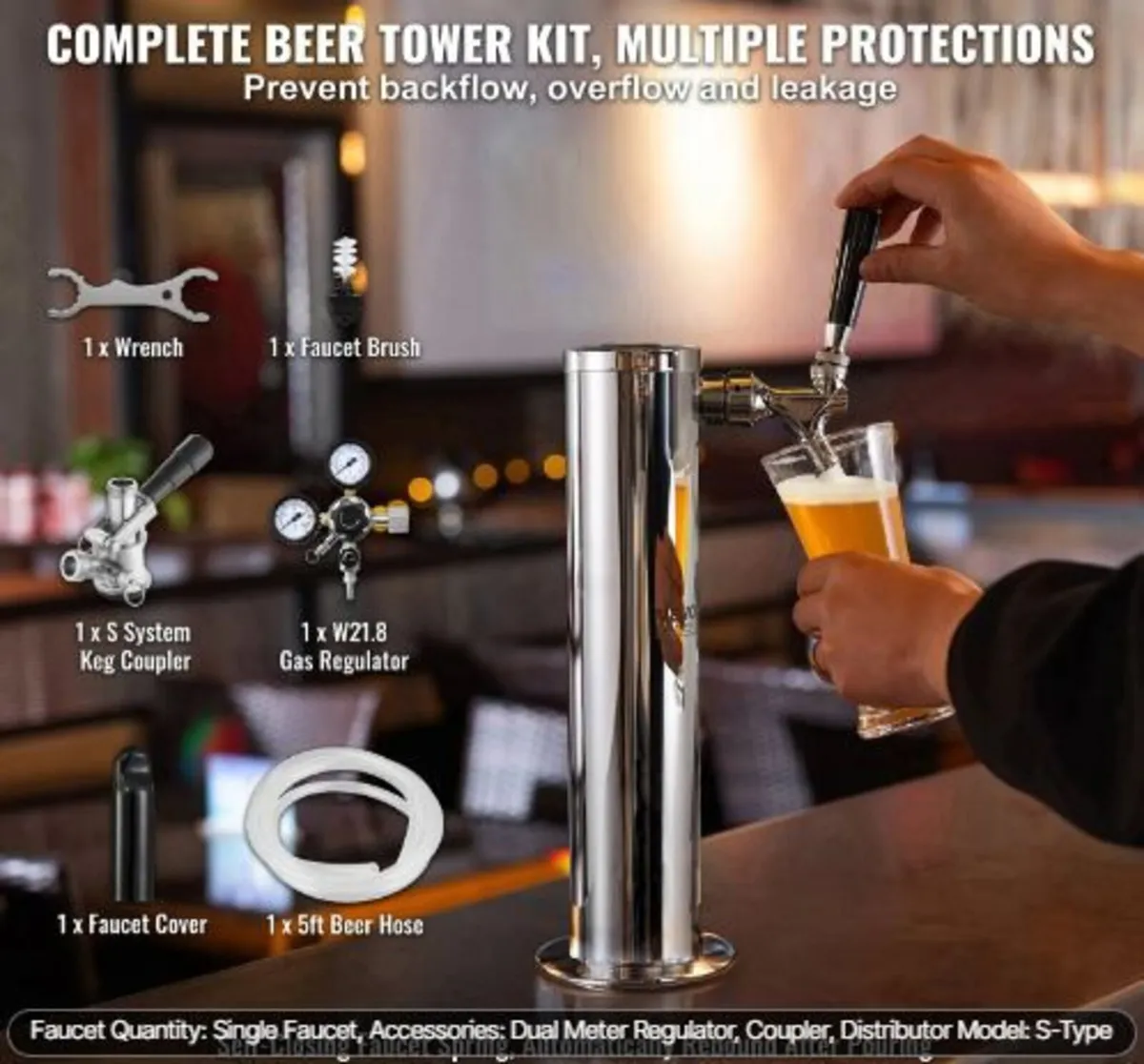 Kegerator Tower Kit, Single Tap Beer - Image 2