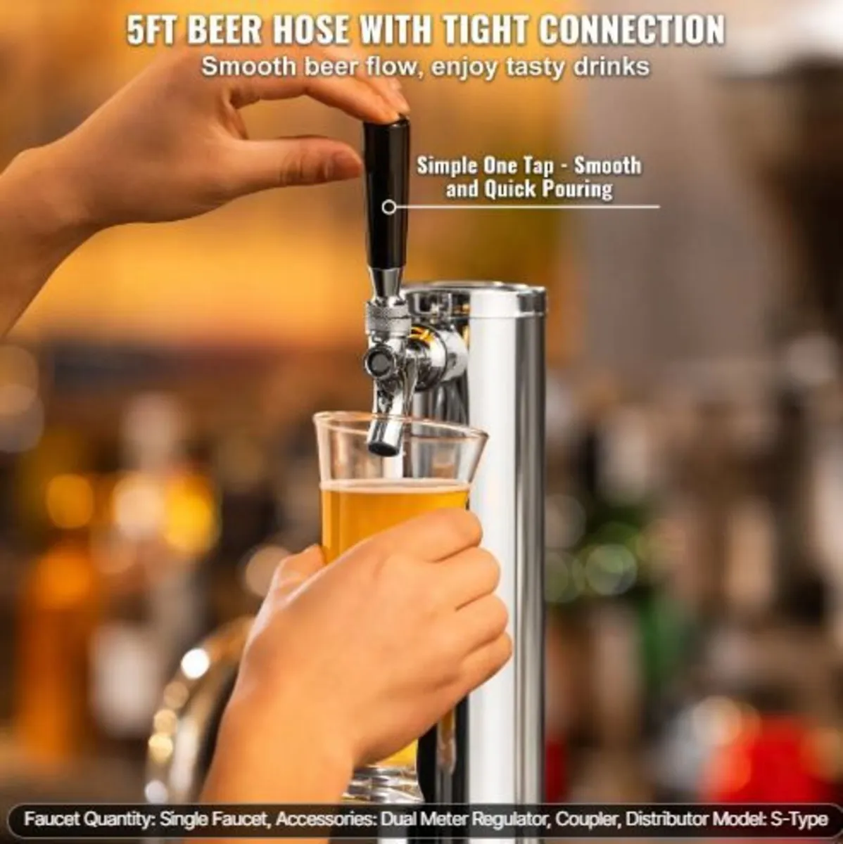 Kegerator Tower Kit, Single Tap Beer - Image 1