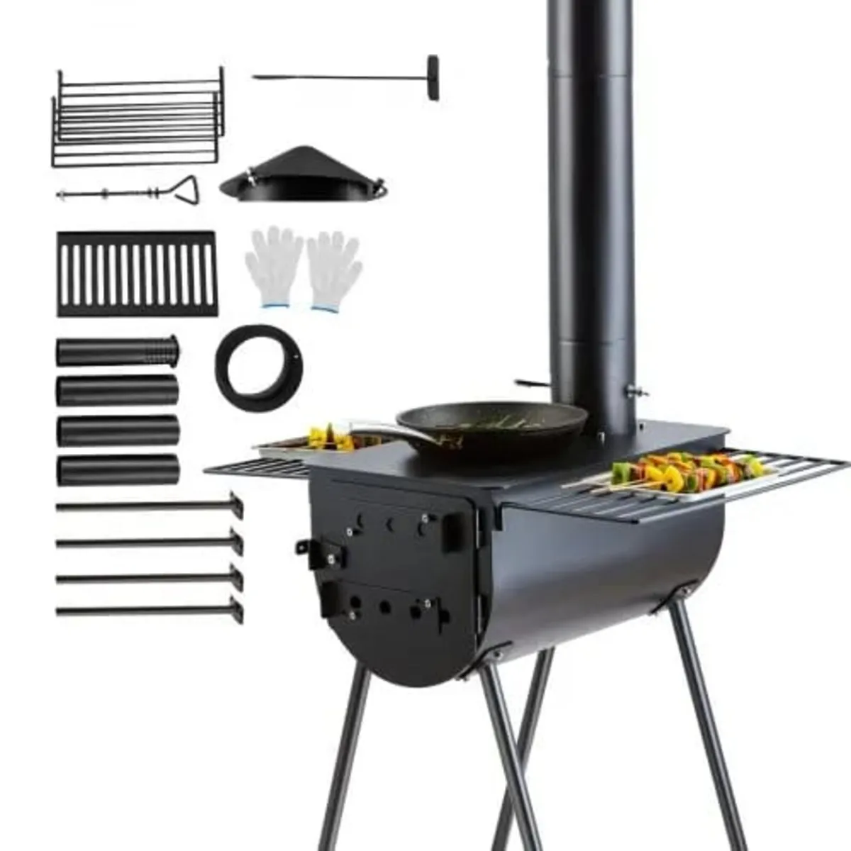 Wood Stove, 3 m, Alloy Steel Camping Tent Stove, P - Image 1