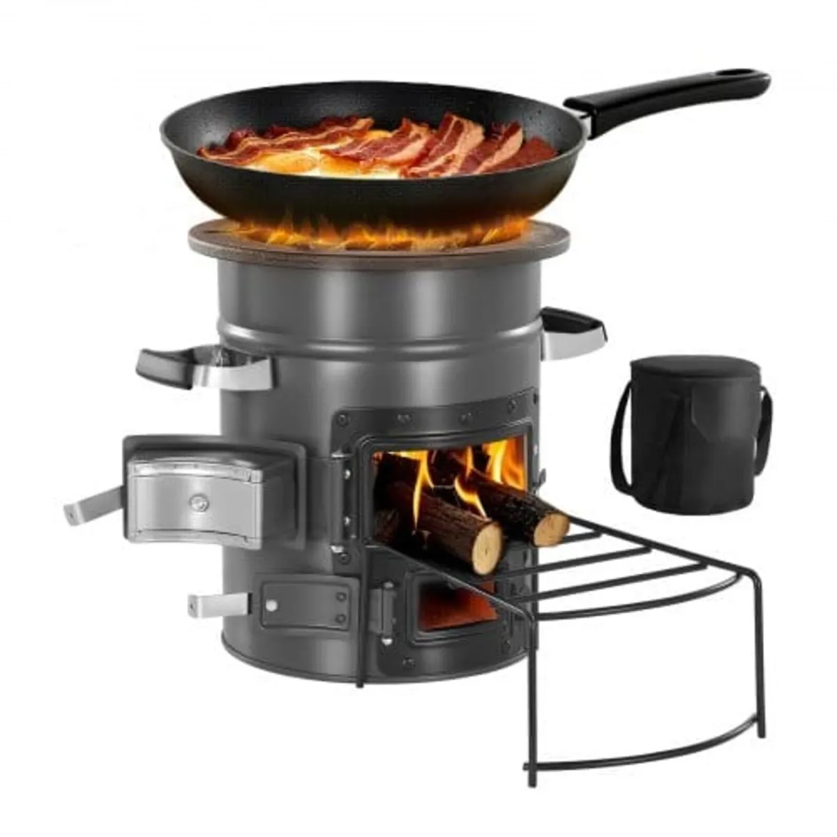 Camping Rocket Stove, Wood Burning Portable Rocket - Image 1