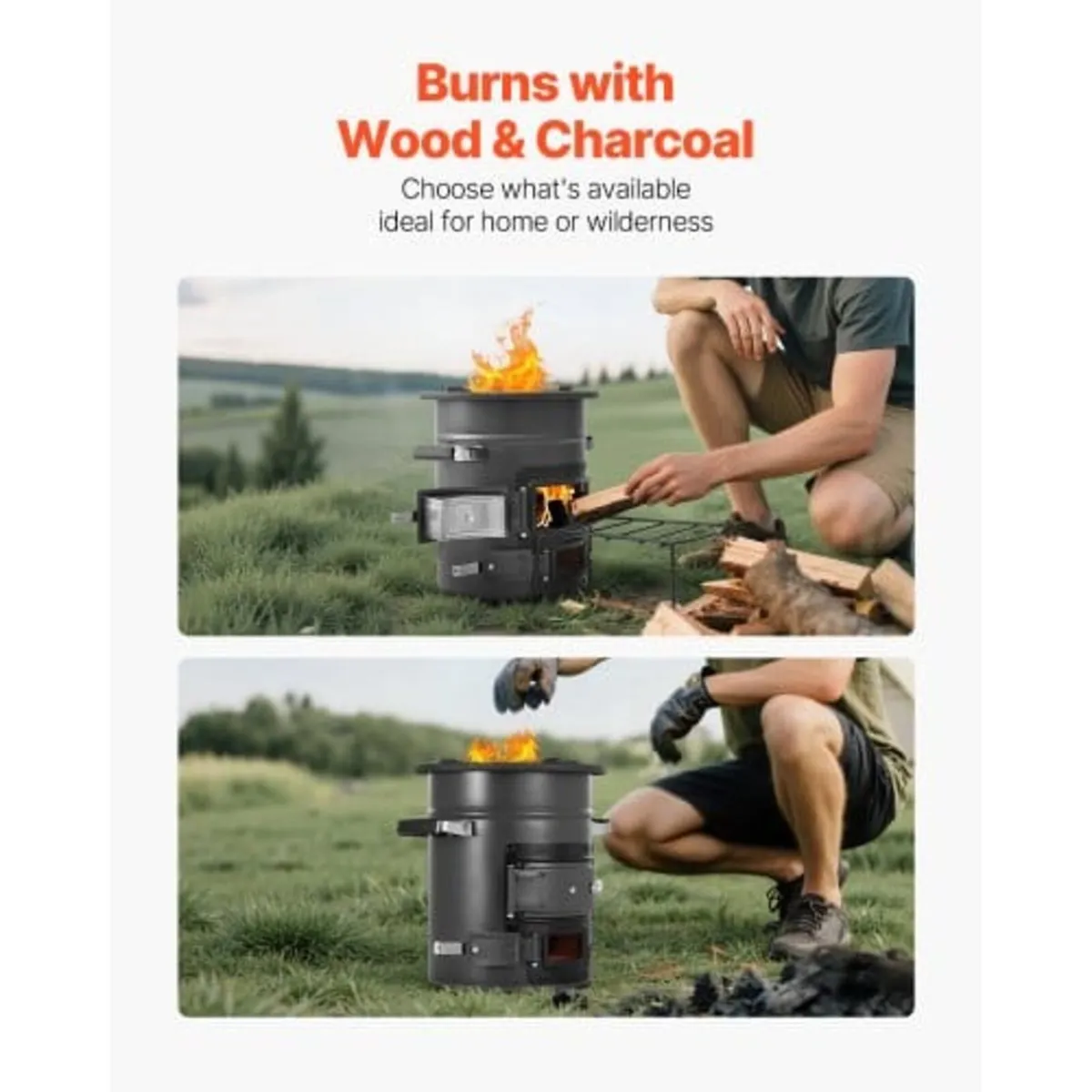 Camping Rocket Stove, Wood Burning Portable Rocket - Image 2