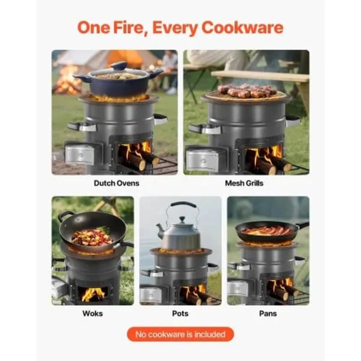 Camping Rocket Stove, Wood Burning Portable Rocket - Image 4