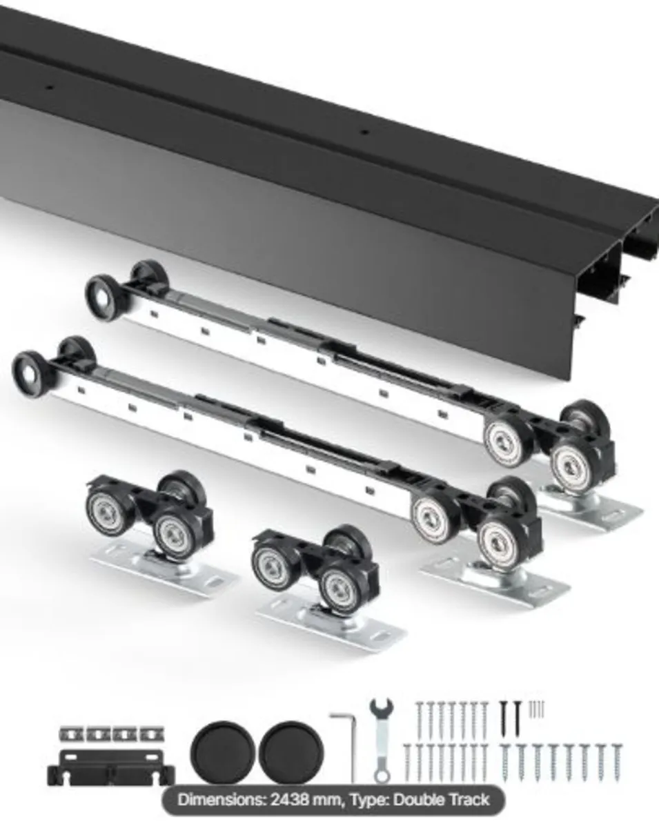 Bypass Door Hardware,8ft Heavy Duty Bypass Slidin - Image 1