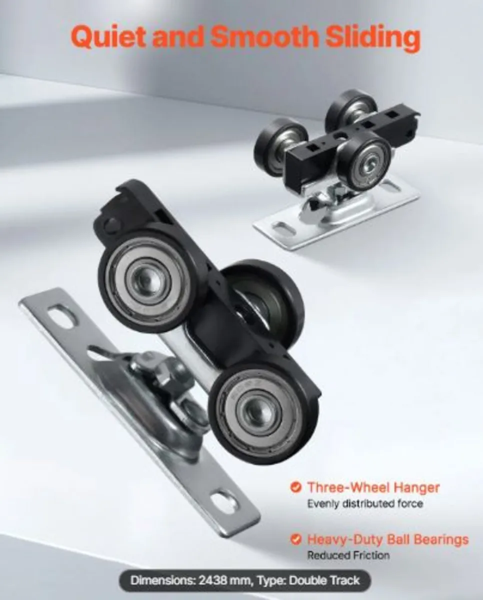 Bypass Door Hardware,8ft Heavy Duty Bypass Slidin - Image 4