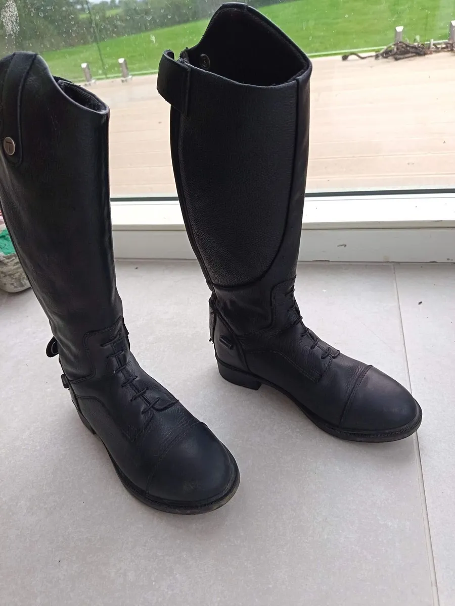 Childrens leather riding boots - Image 1