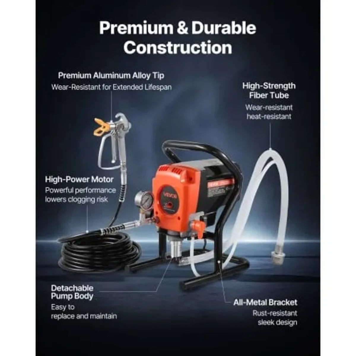 Stand Airless Paint Sprayer, 900W, 3300PSI High Pr - Image 4