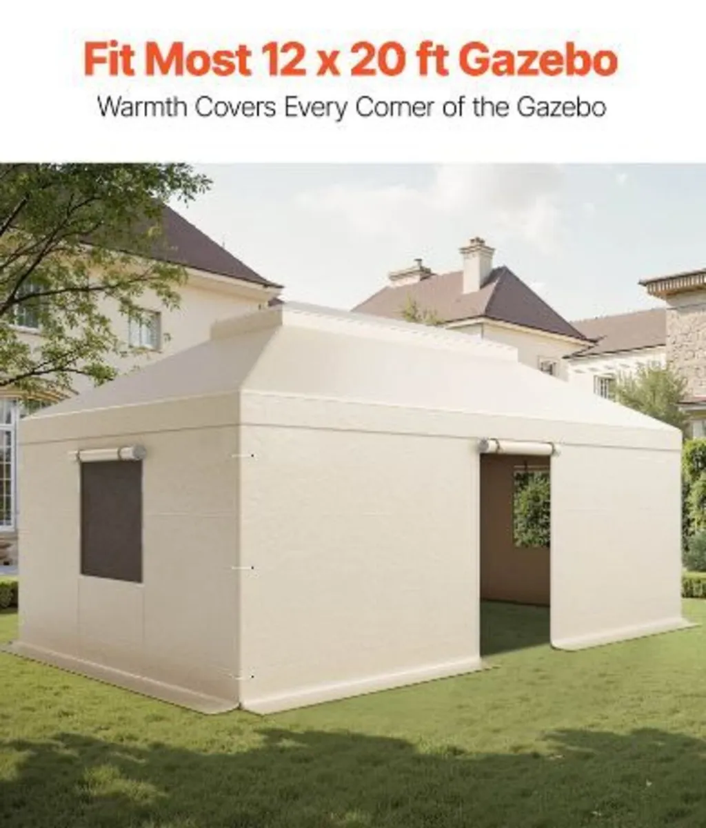 Winter Gazebo Cover Fits 3.66 x 6.10m Hardtop Gaz - Image 3
