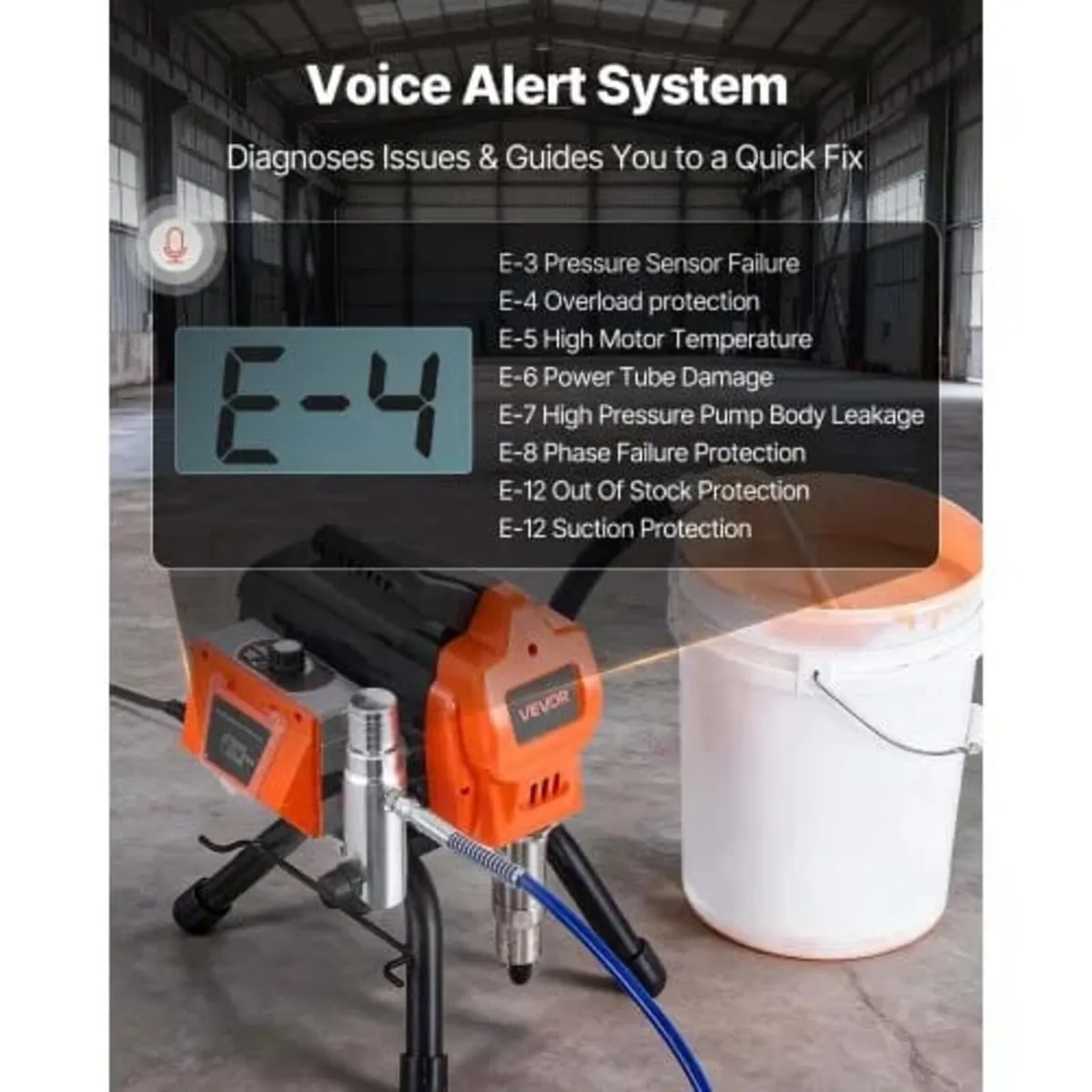 Stand Airless Paint Sprayer, 1500W, 3300PSI High P - Image 2