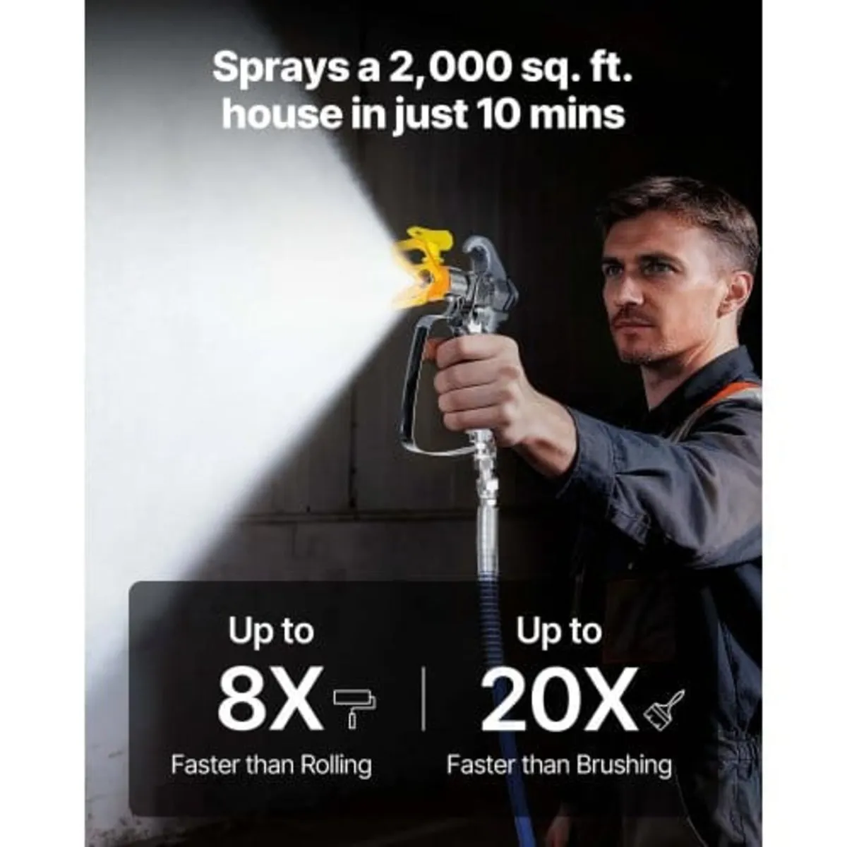 Stand Airless Paint Sprayer, 1500W, 3300PSI High P - Image 3