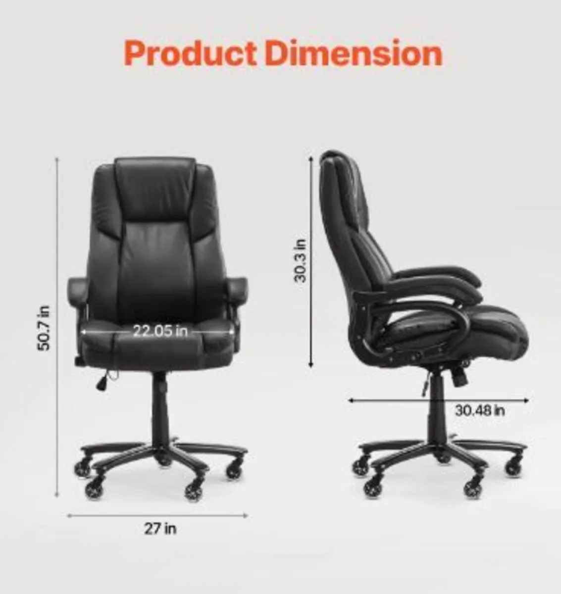Executive Chair, High Back Office Chair - Image 2