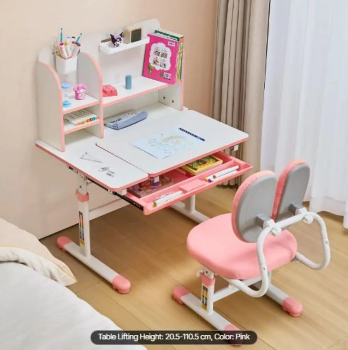 Kids Study Chair and Desk Set - Image 2