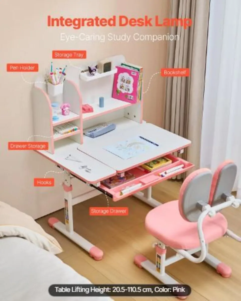 Kids Study Chair and Desk Set - Image 4