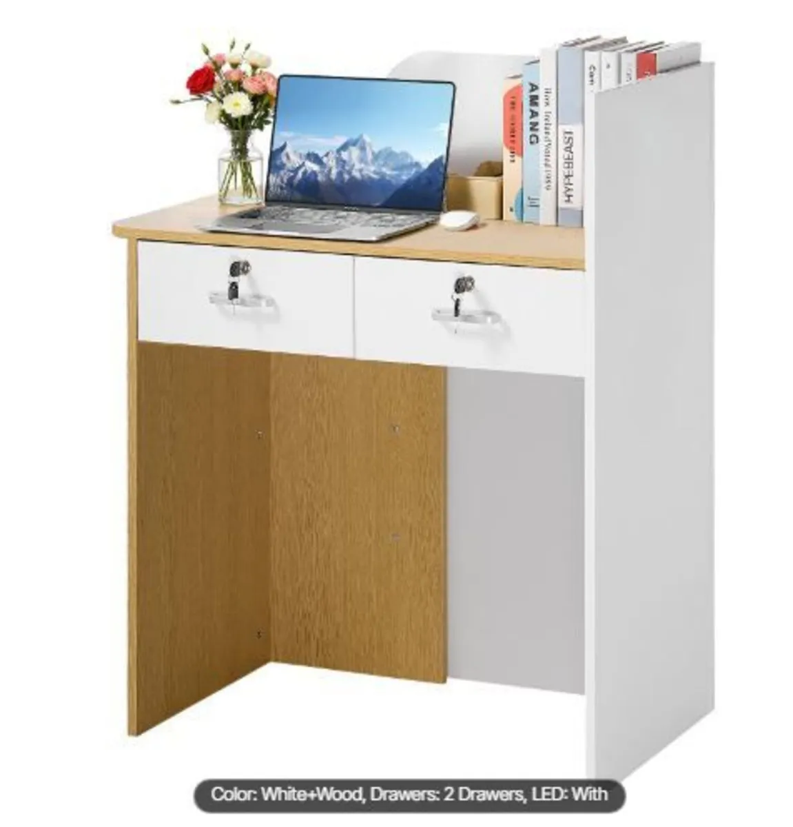 Reception Desk, 80 cm Rectangular Front - Image 4