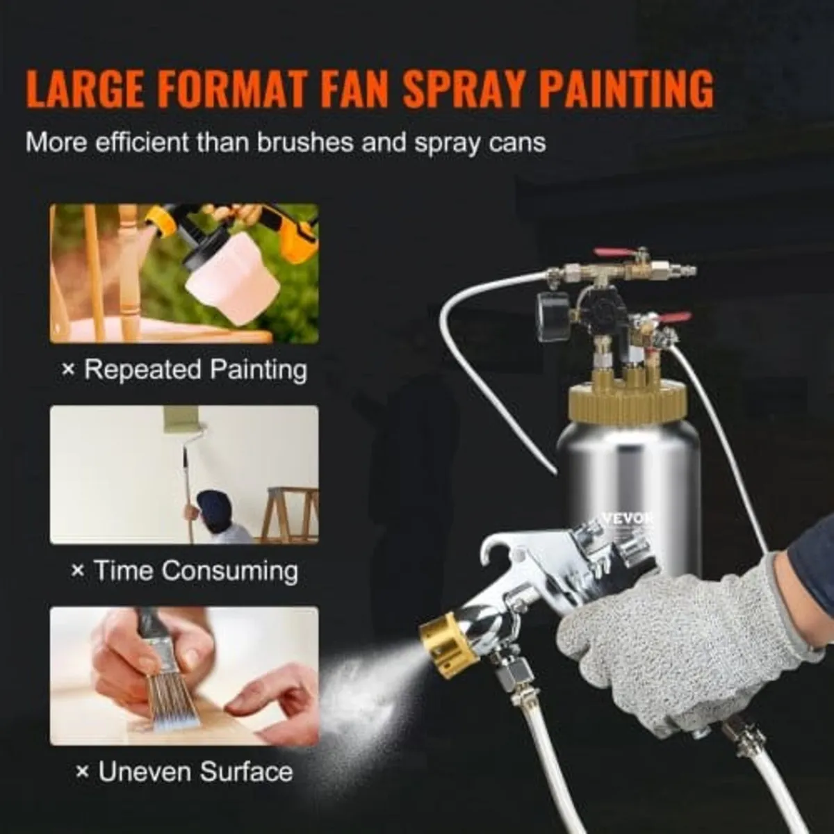 Spray Paint Pressure Pot Tank, 2L/0.5gal Lightweig - Image 2