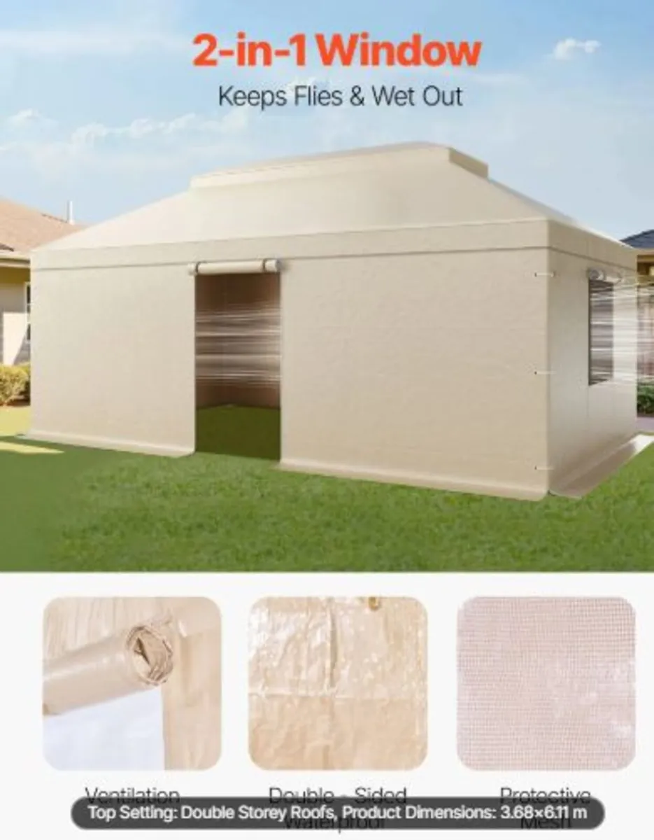 Winter Gazebo Cover Fits 3.66 x 6.10m Hardtop - Image 2