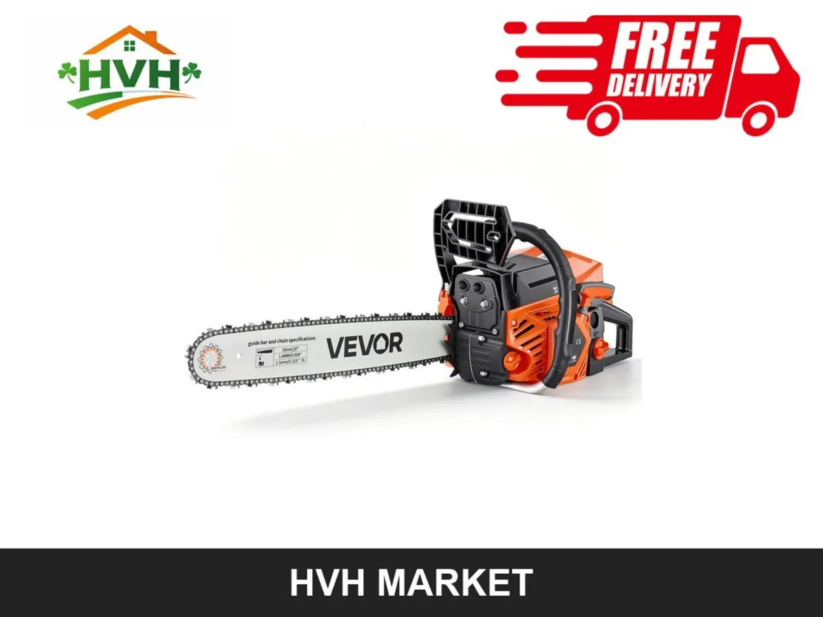 58cc Petrol Chainsaw with 20in Bar - Image 1