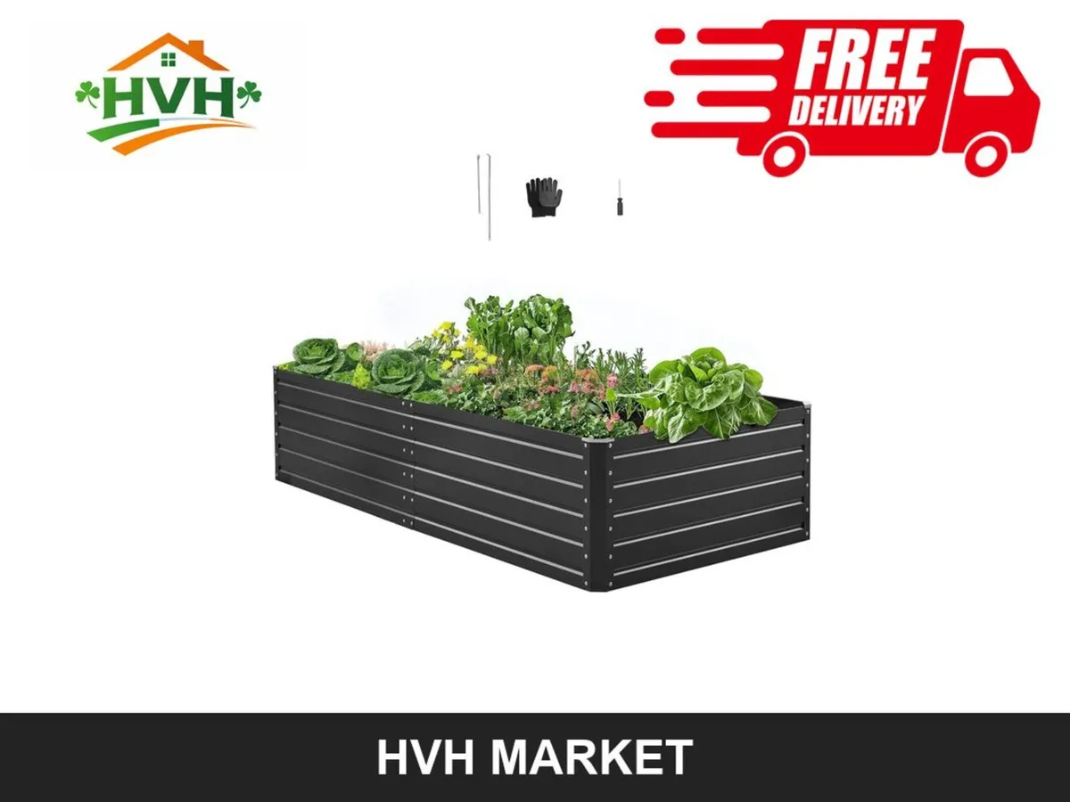 Metal Raised Garden Bed 203 x 102 x 48cm - Image 1