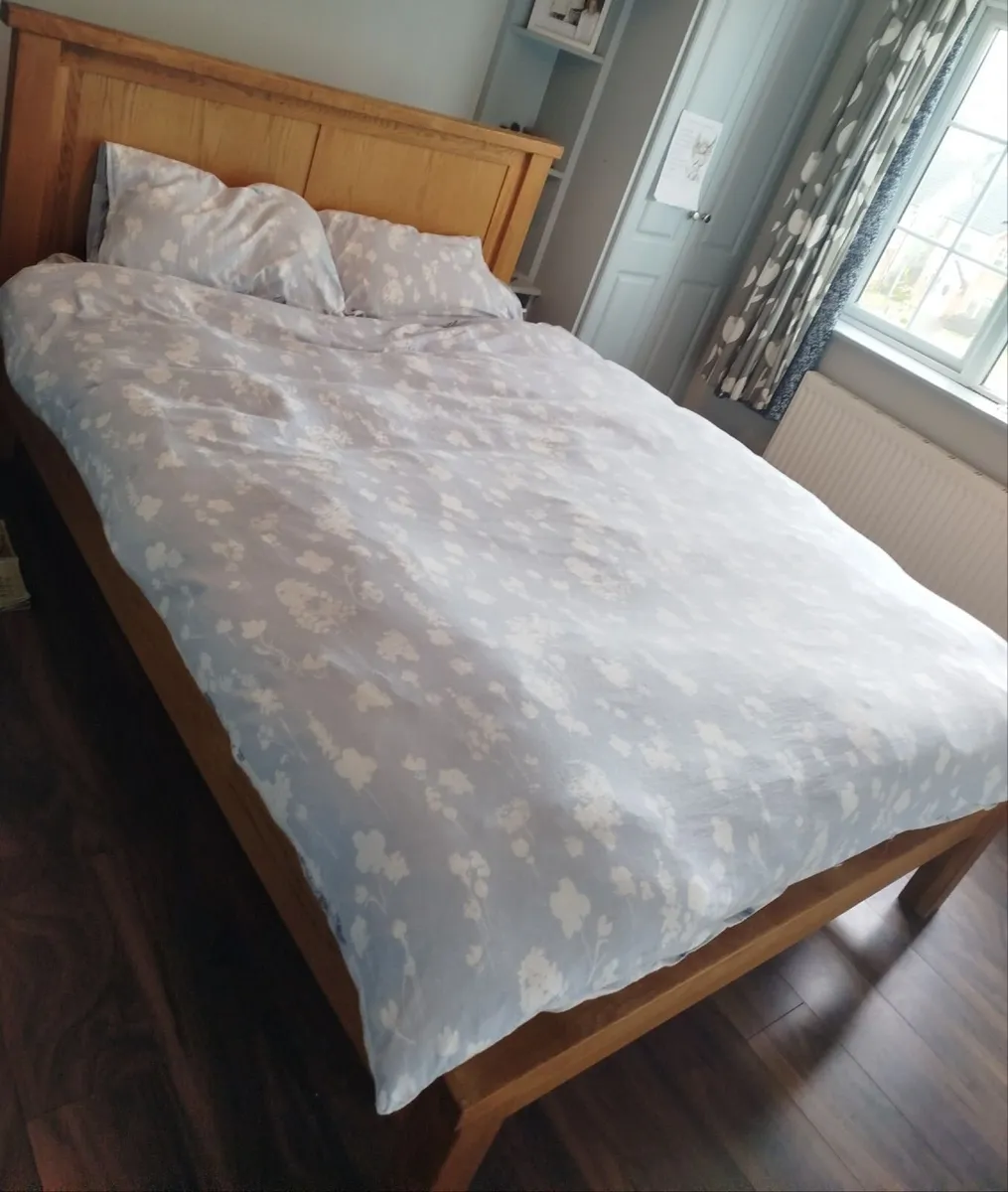 King Size Solid Oak Bed Frame - Image 1