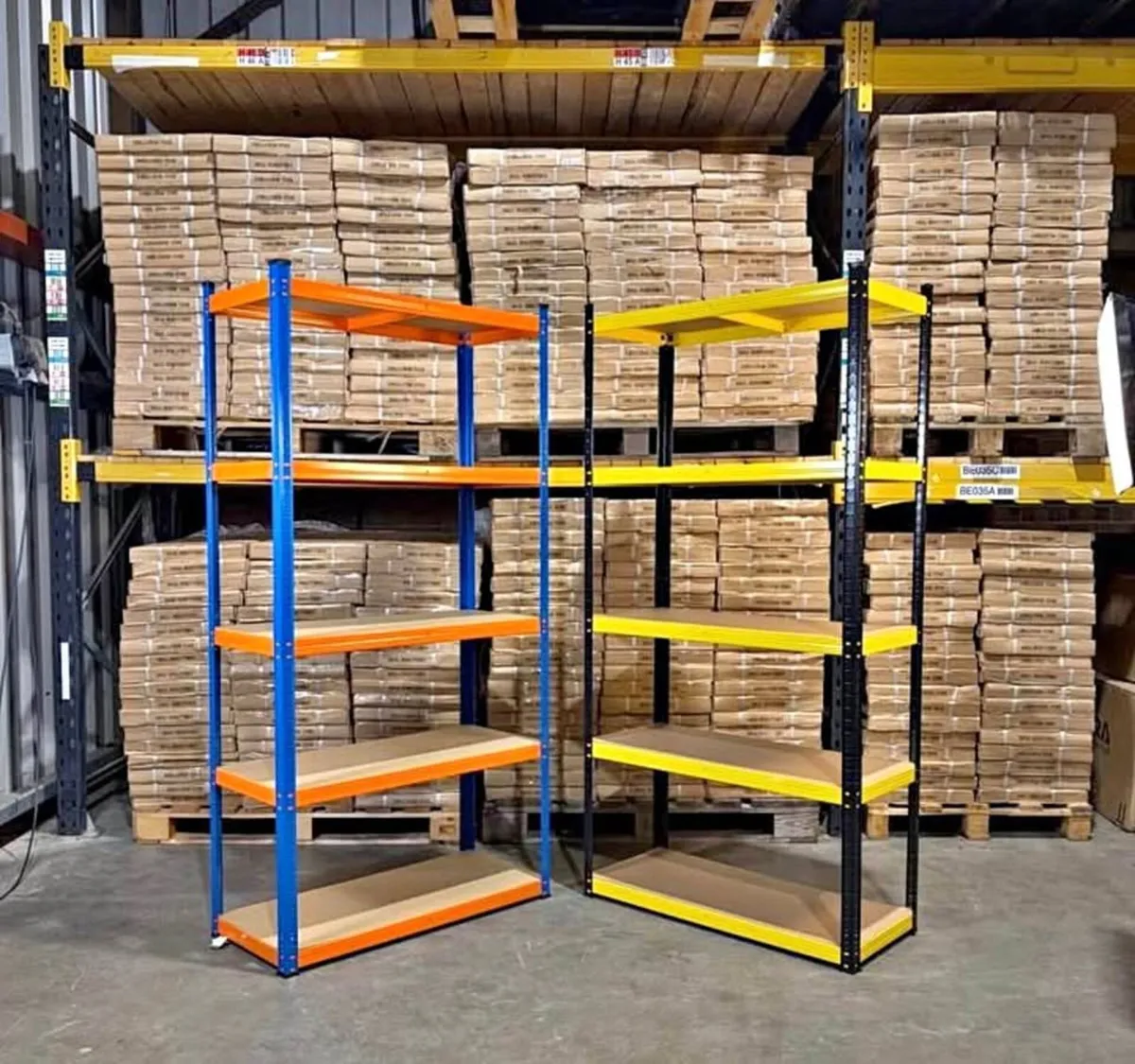 Heavy Duty 5 Tier Shelving – Black & Yellow (175KG - Image 1