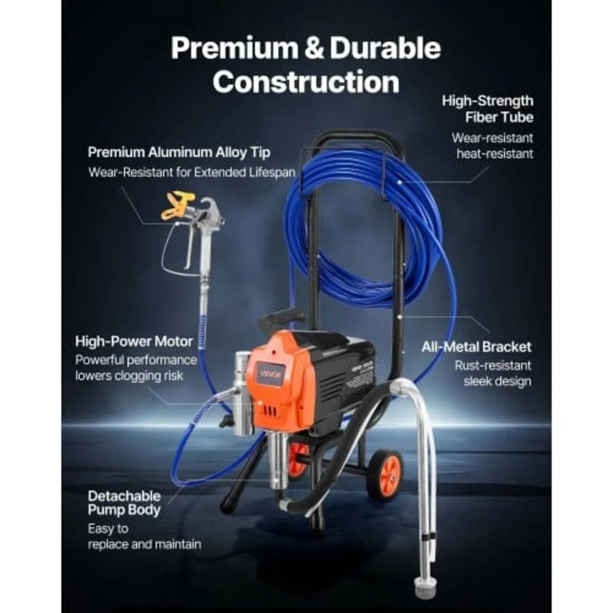 Stand Airless Paint Sprayer, 1500W, 3300PSI High P - Image 4