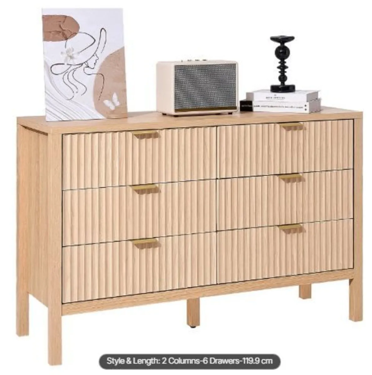 6 Fluted Drawer Dresser - Image 3
