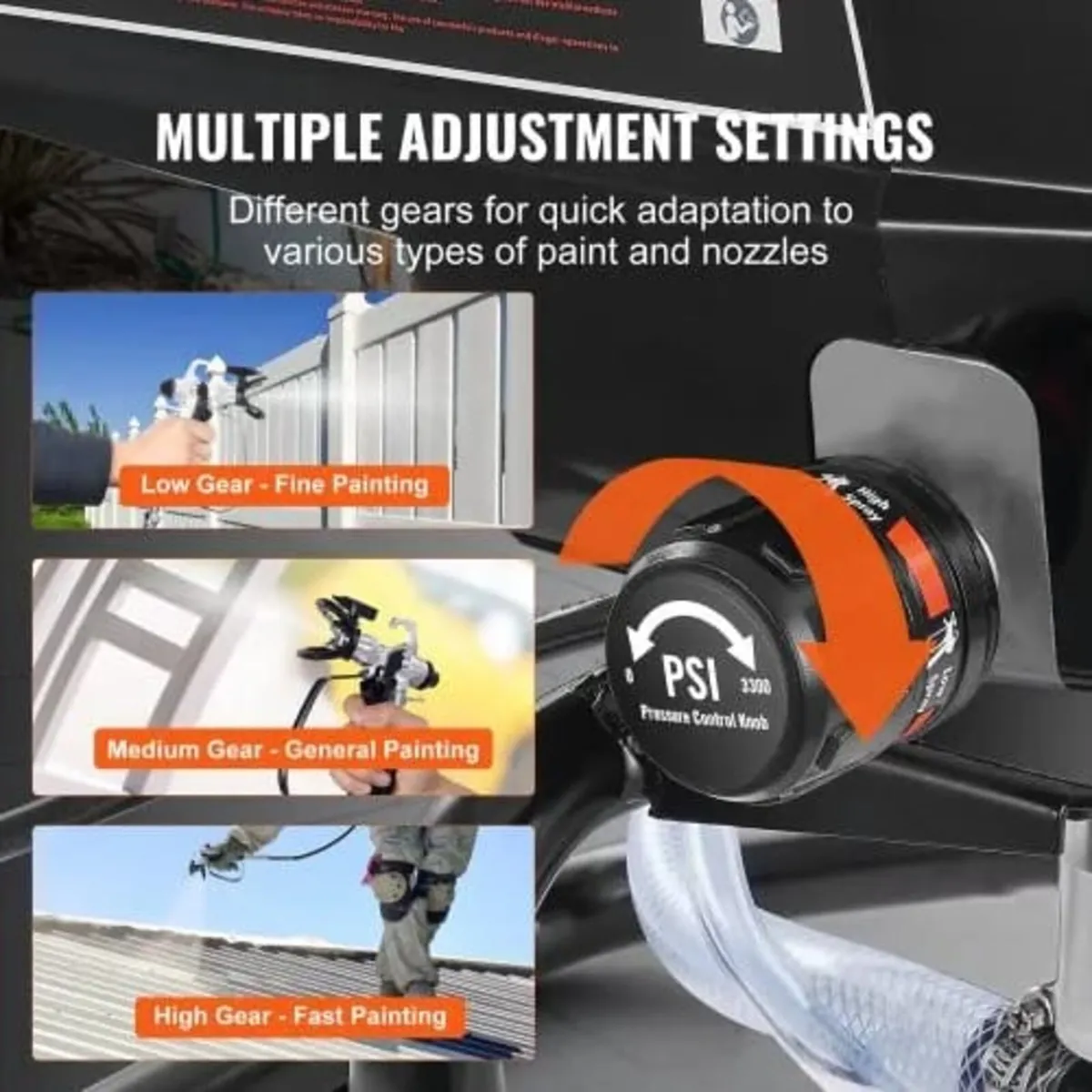 Stand Airless Paint Sprayer, 950W 3000PSI High Eff - Image 3