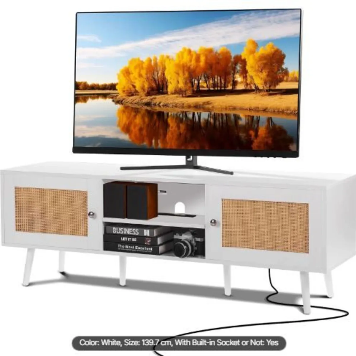 Rattan TV Stand for 65 inch TV - Image 1