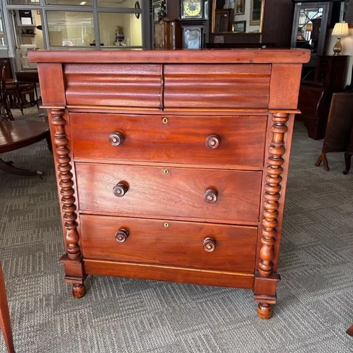 Attractive antique Victorian mahogany chest of dra