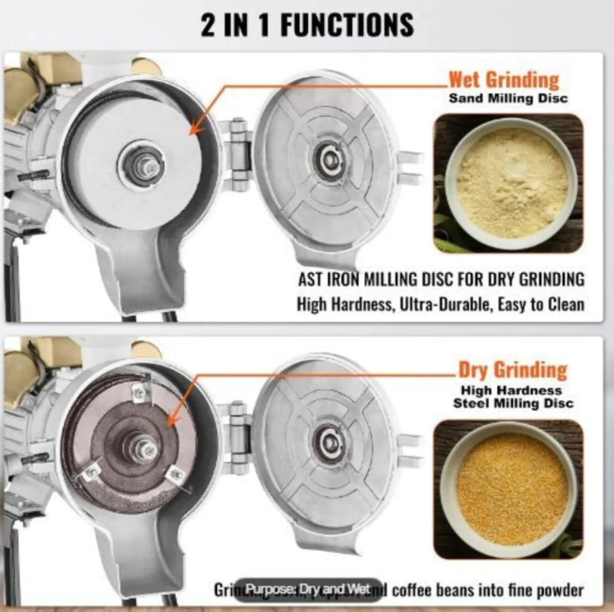 Electric Grain Mill Grinder, 3000W - Image 2