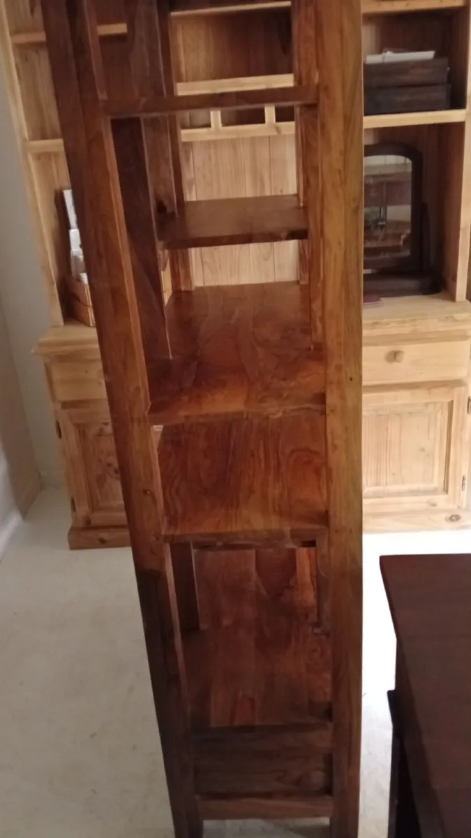 Solid Wood Bookcase / Room Divider with Dual-Sided - Image 2
