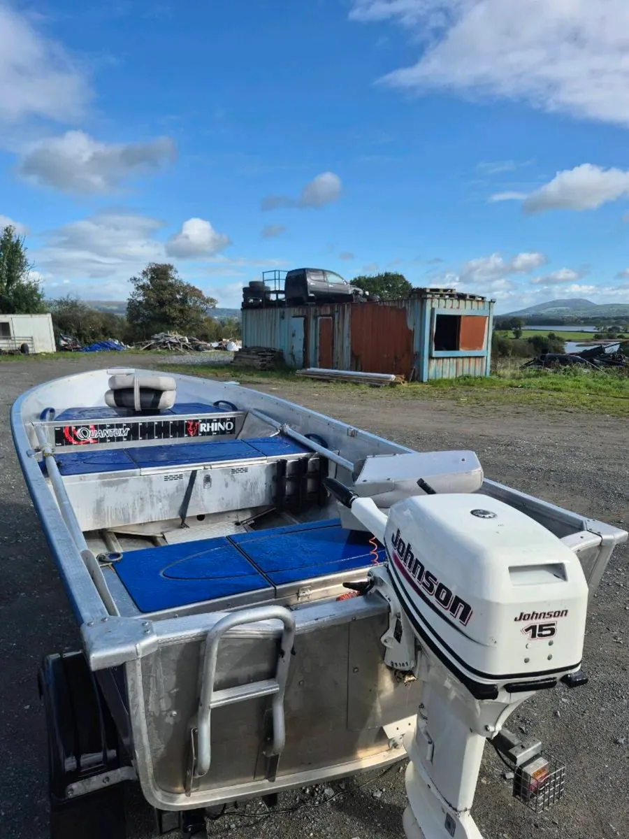 Linder 400 sportsman boat engine and trailer - Image 3