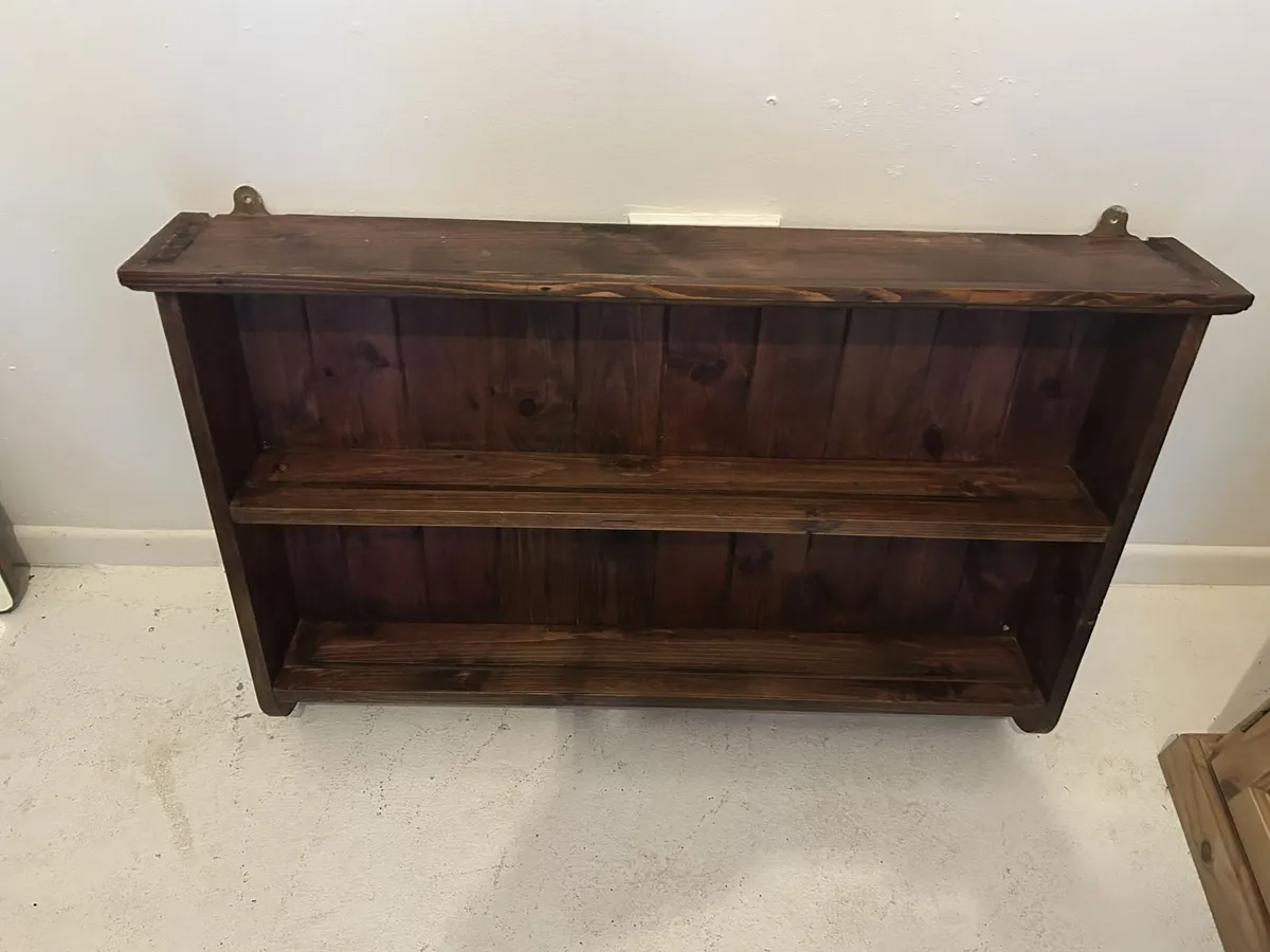 Beautifully Restored Country Pine Slimline Shelf U - Image 3