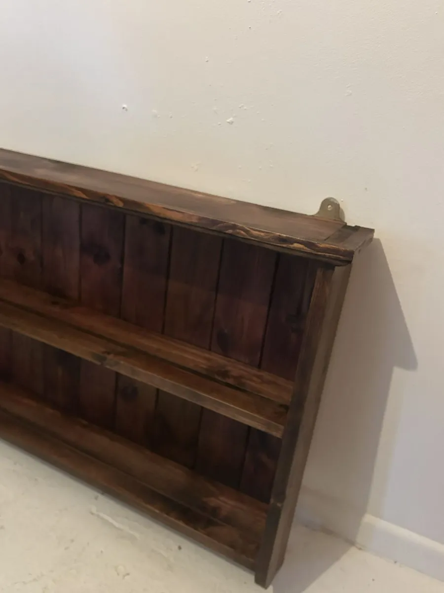 Beautifully Restored Country Pine Slimline Shelf U - Image 2