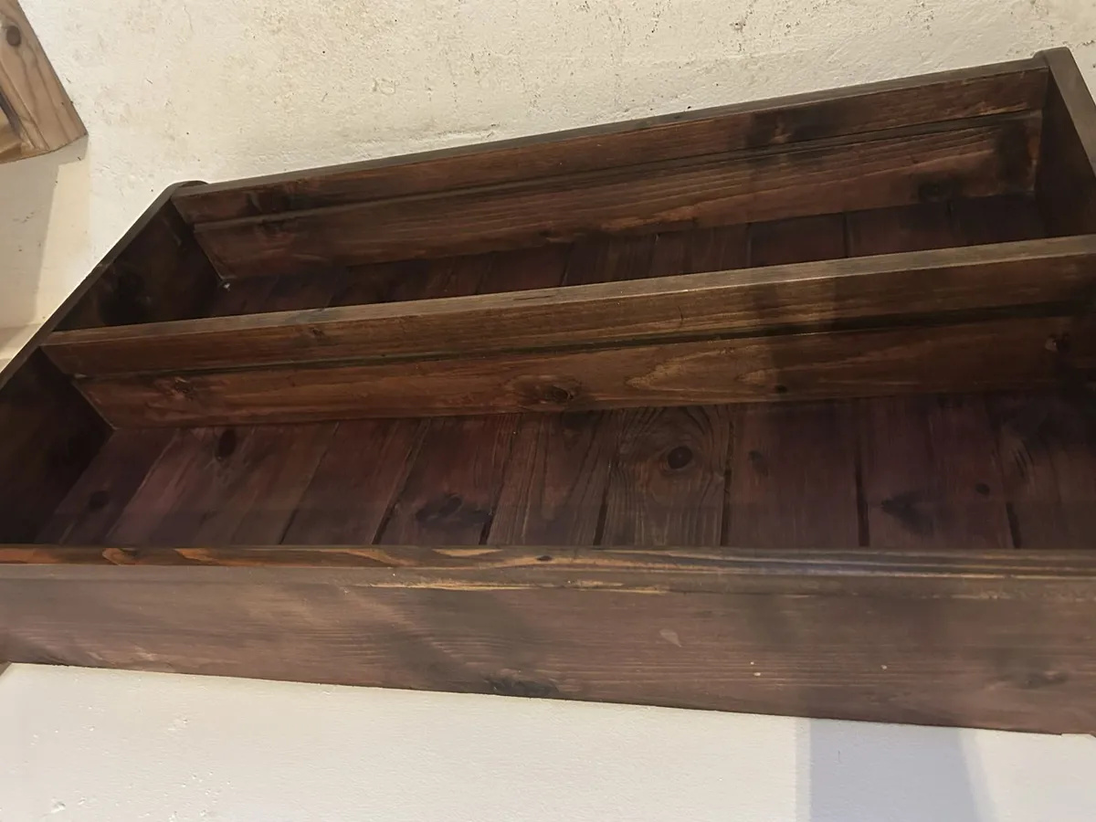 Beautifully Restored Country Pine Slimline Shelf U - Image 4