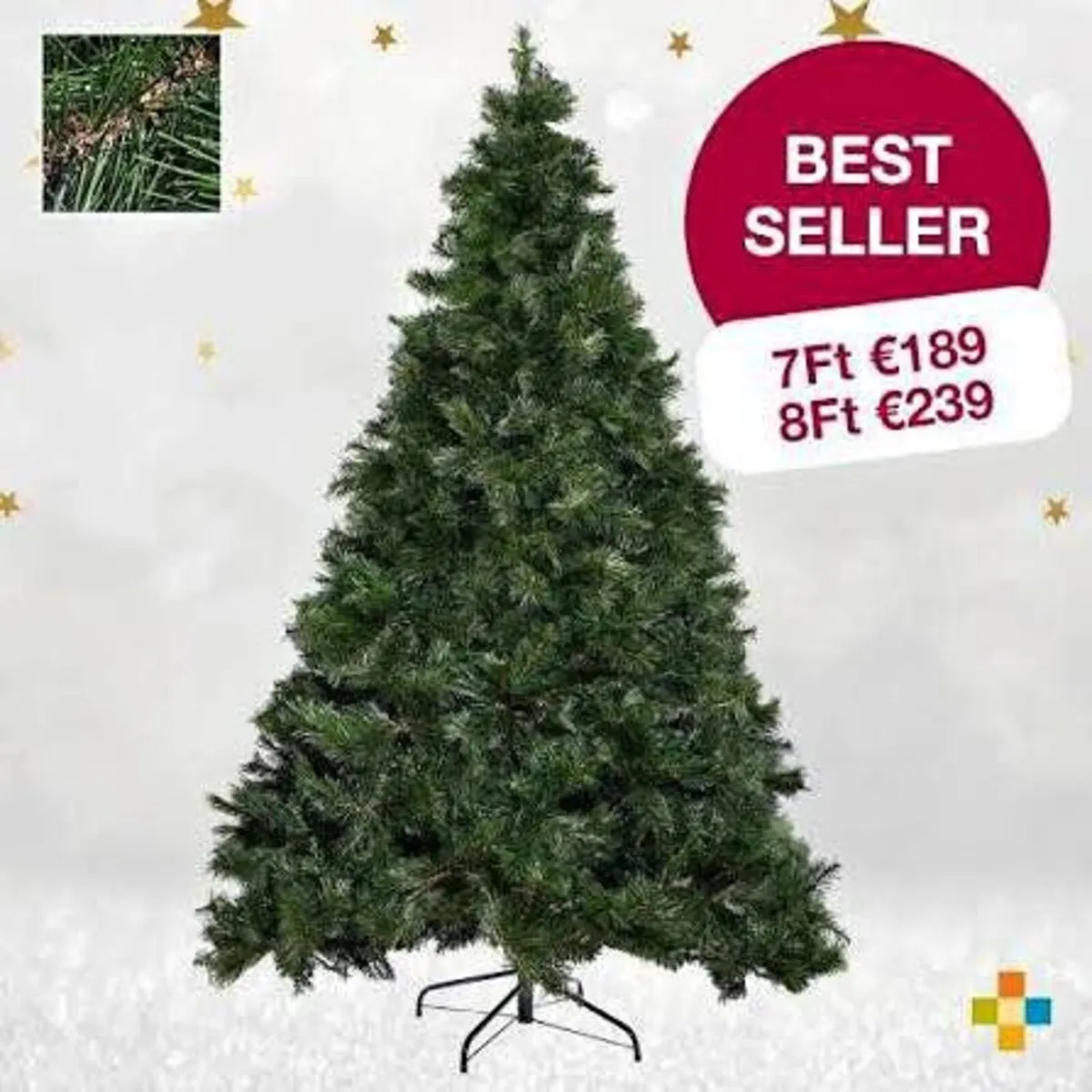 8" Nebraska Christmas Tree & Stand - Image 1