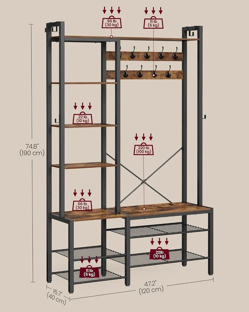 New Coat and Shoe Rack - FREE P&P - Image 1