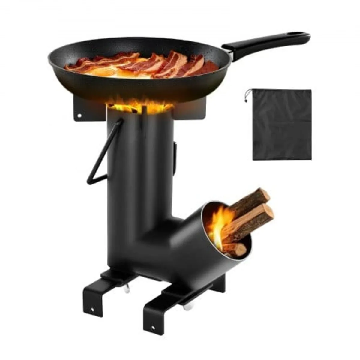 Camping Rocket Stove, Wood Burning Portable Rocket - Image 1